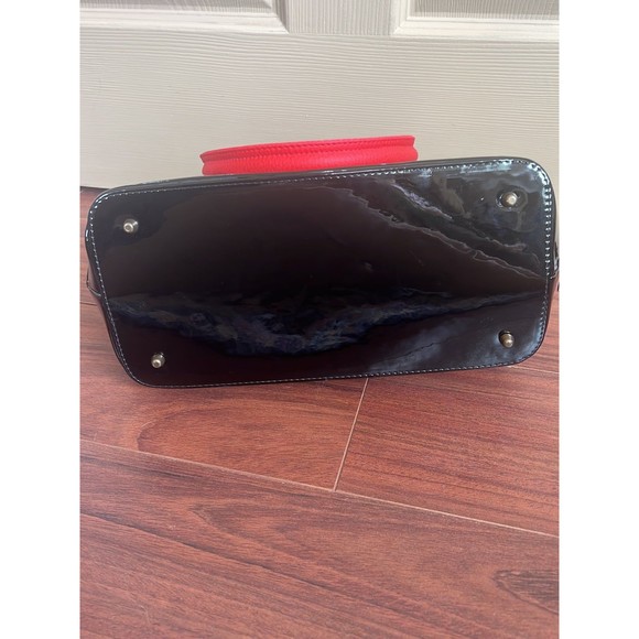 New Gicari Black Red Snakeprint Handbag - Picture 3 of 8